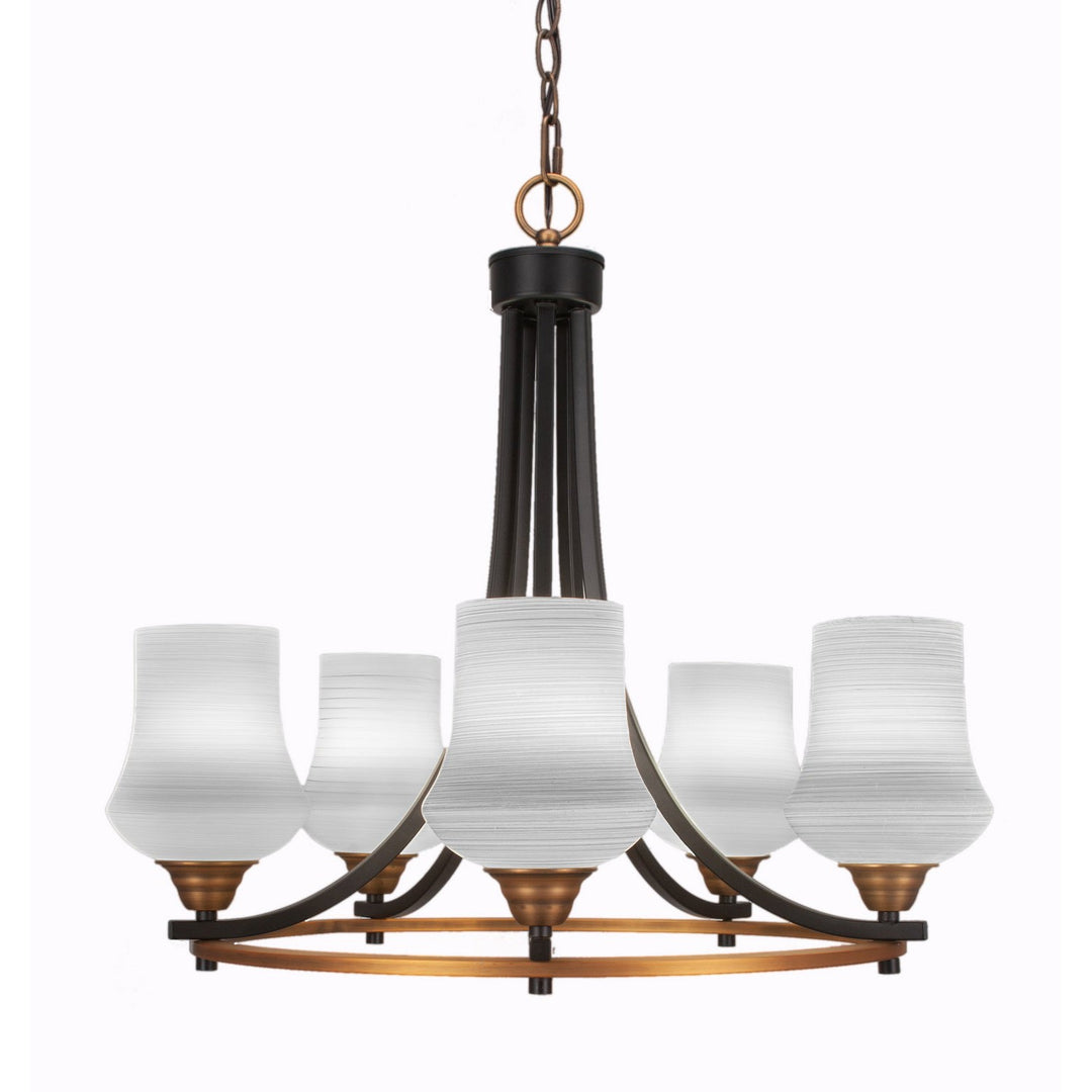 Toltec Paramount 3405-mbbr-681 Chandelier Light - Matte Black & Brass
