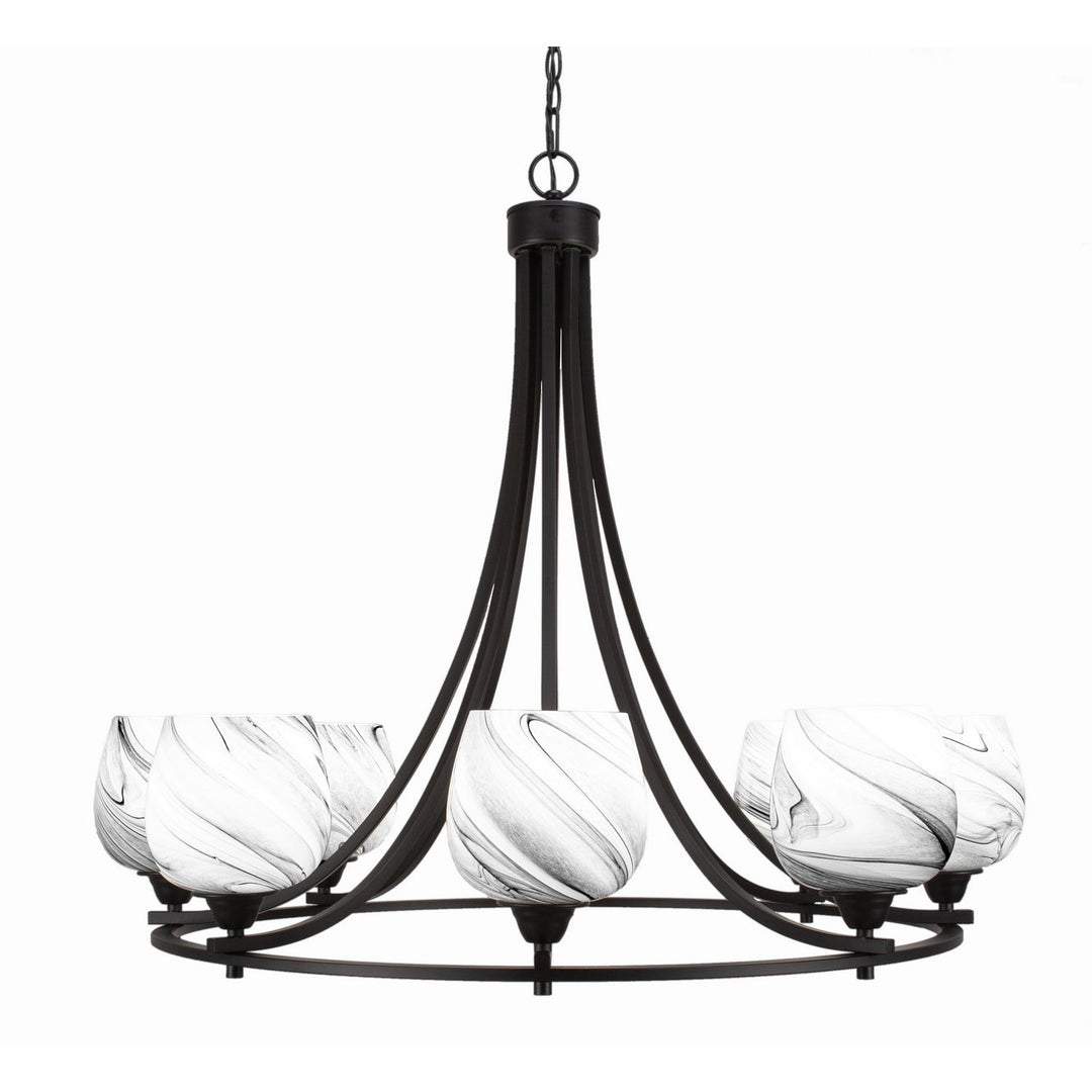 Toltec Paramount 3408-mb-4819 Chandelier Light - Matte Black