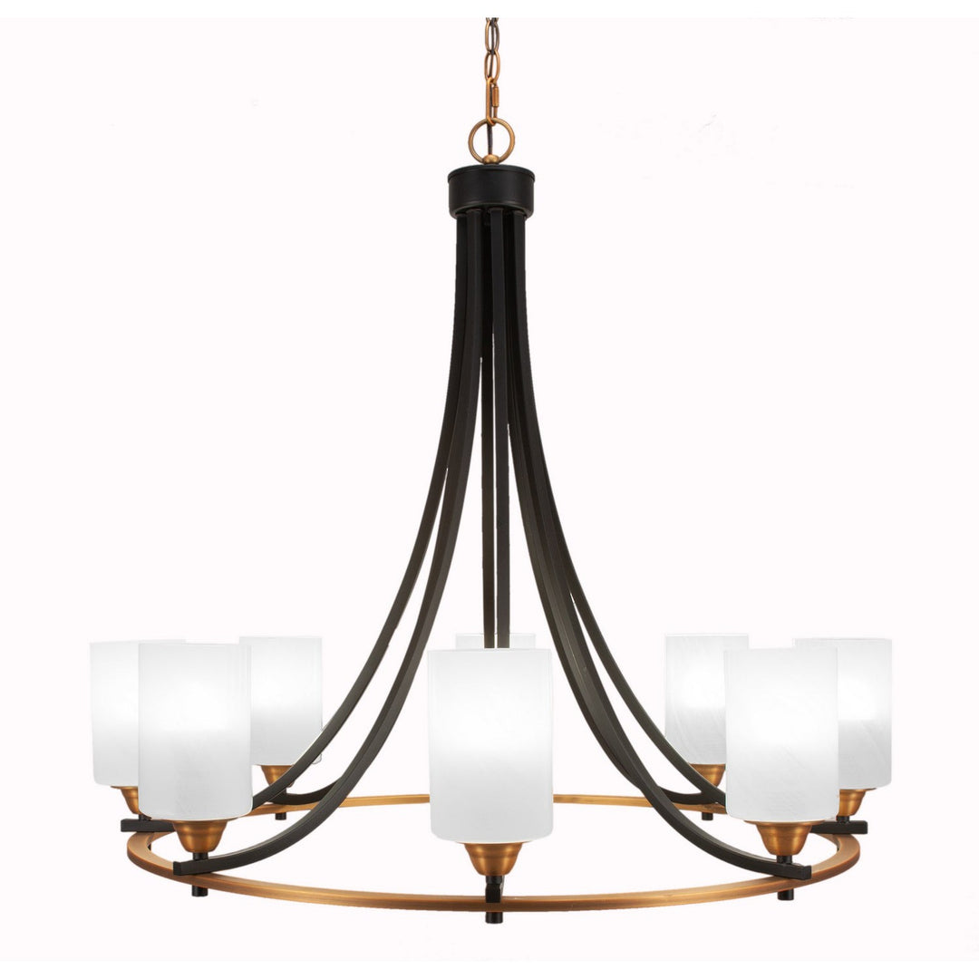 Toltec Paramount 3408-mbbr-3001 Chandelier Light - Matte Black & Brass