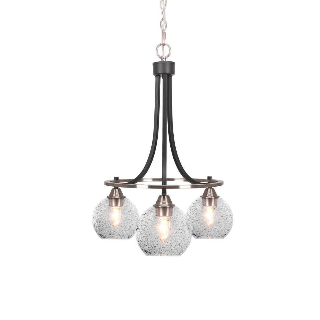 Toltec Paramount 3413-mbbn-4102 Chandelier Light - Matte Black & Brushed Nickel