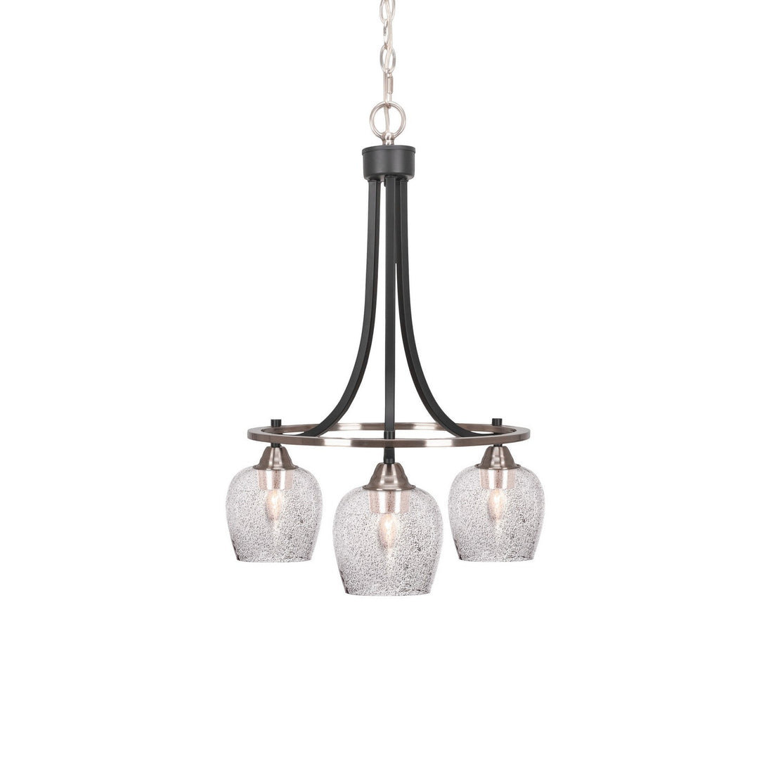 Toltec Paramount 3413-mbbn-4812 Chandelier Light - Matte Black & Brushed Nickel