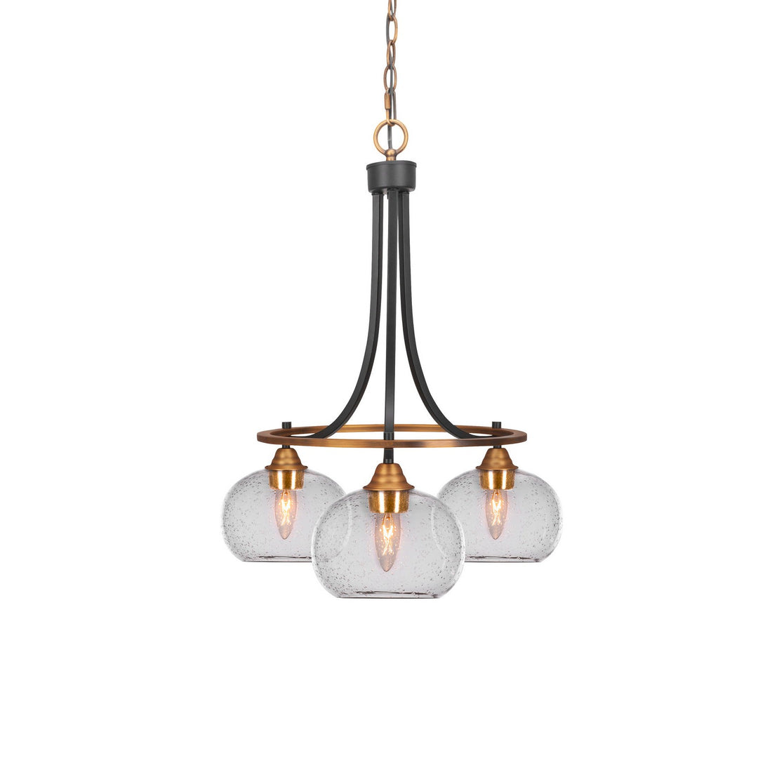 Toltec Paramount 3413-mbbr-202 Chandelier Light - Matte Black & Brass