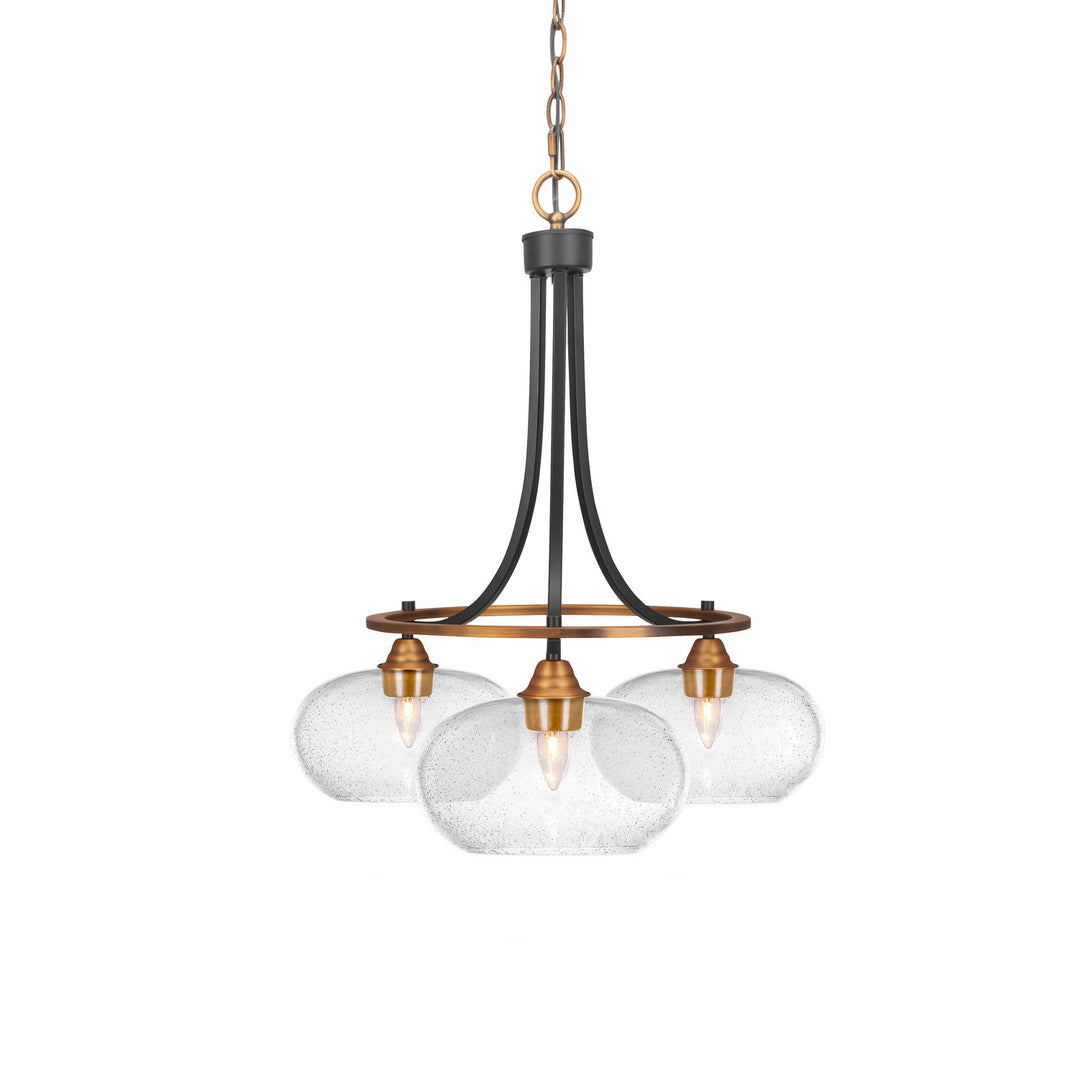 Toltec Paramount 3413-mbbr-204 Chandelier Light - Matte Black & Brass