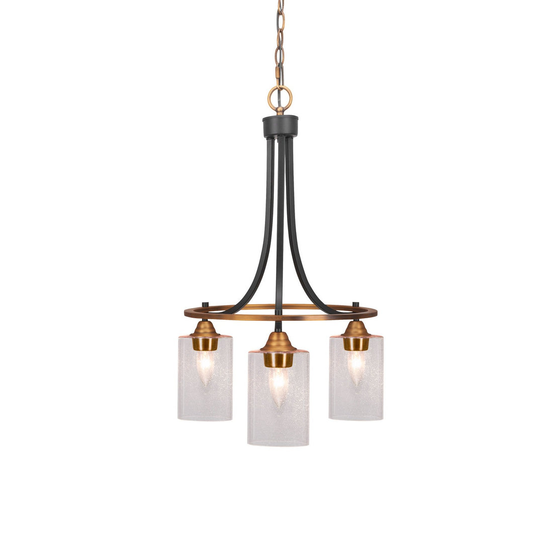 Toltec Paramount 3413-mbbr-300 Chandelier Light - Matte Black & Brass