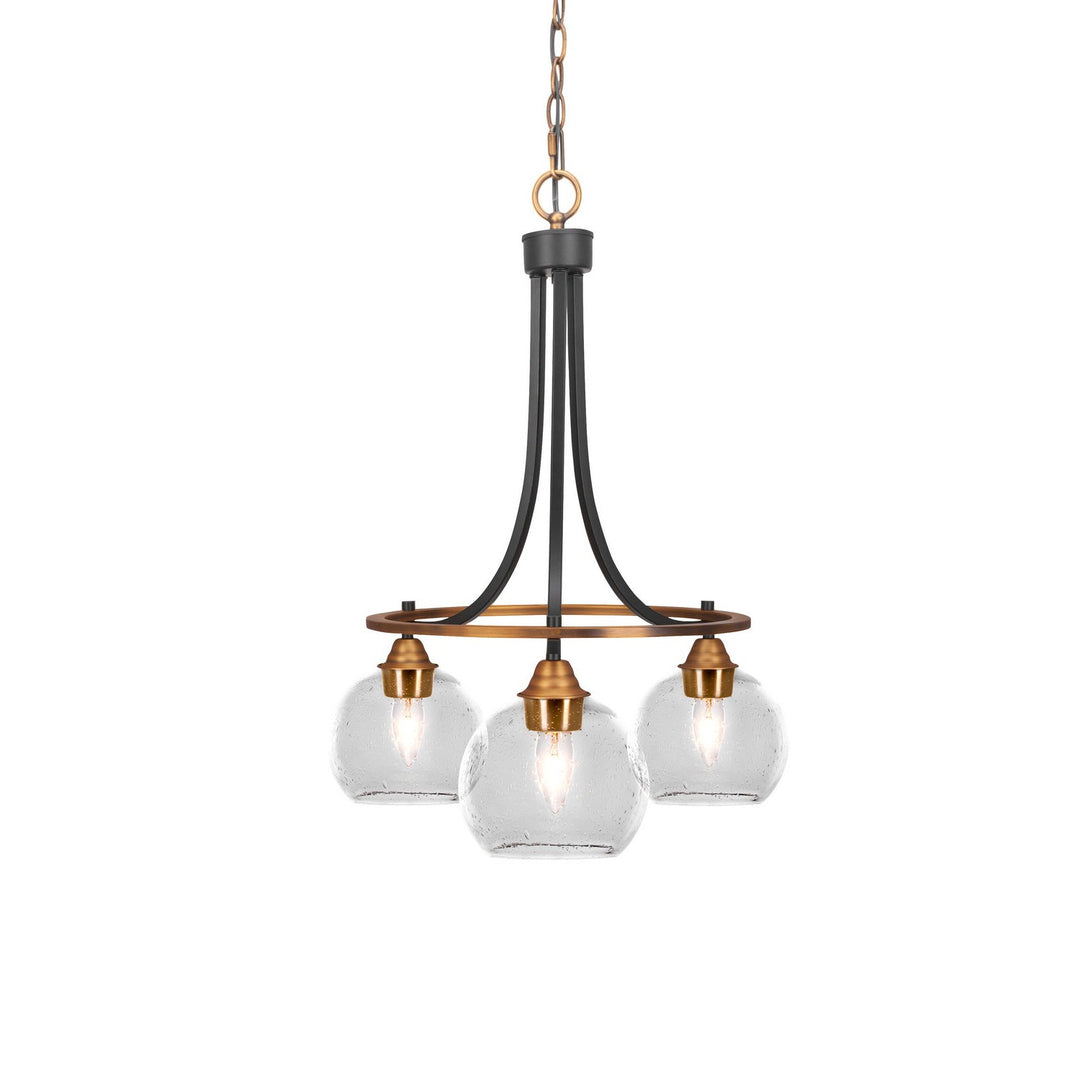 Toltec Paramount 3413-mbbr-4100 Chandelier Light - Matte Black & Brass