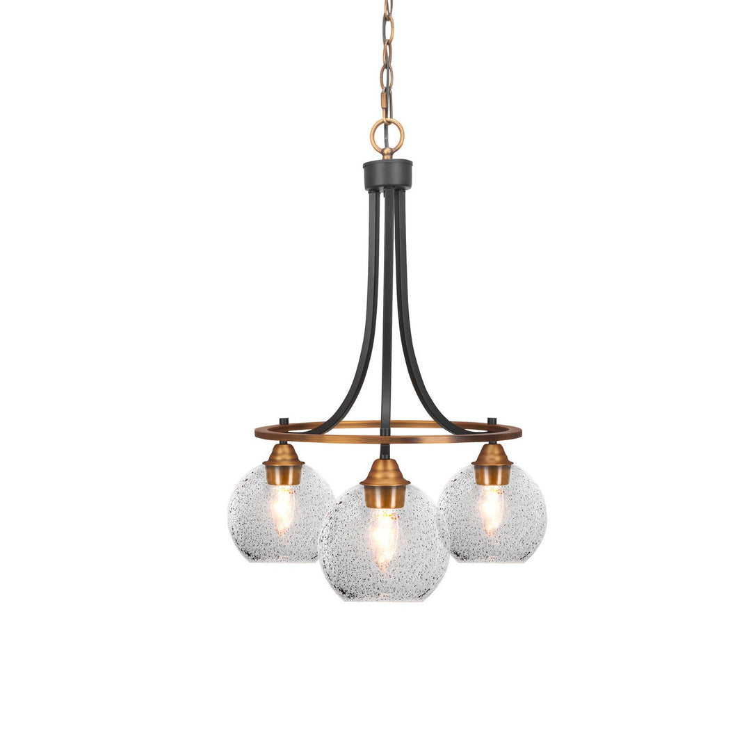 Toltec Paramount 3413-mbbr-4102 Chandelier Light - Matte Black & Brass