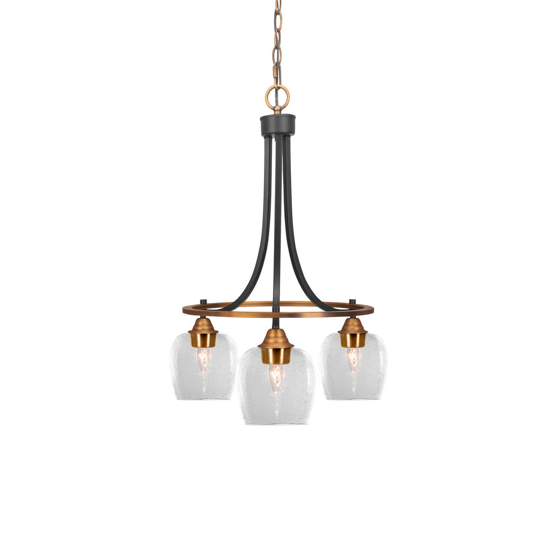 Toltec Paramount 3413-mbbr-4810 Chandelier Light - Matte Black & Brass