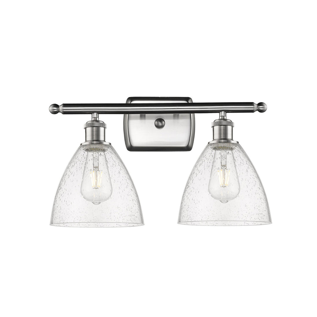 Innovations Ballston 516-2W-SN-GBD-754 Bath Vanity Light 18 in. wide - Brushed Satin Nickel