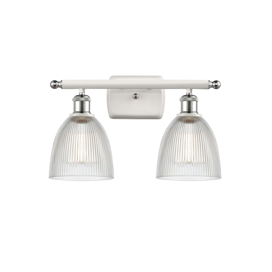 Innovations Ballston 516-2W-WPC-G382-LED Bath Vanity Light 16 in. wide - White and Polished Chrome