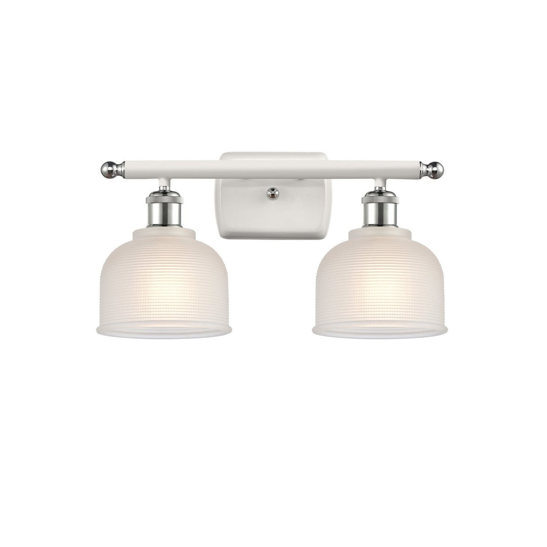 Innovations Ballston 516-2W-WPC-G411 Bath Vanity Light 16 in. wide - White and Polished Chrome