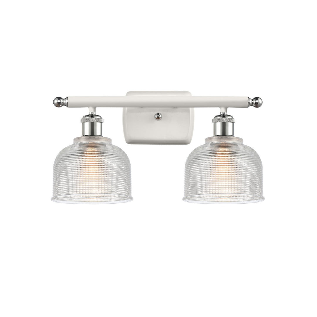 Innovations Ballston 516-2W-WPC-G412 Bath Vanity Light 16 in. wide - White and Polished Chrome