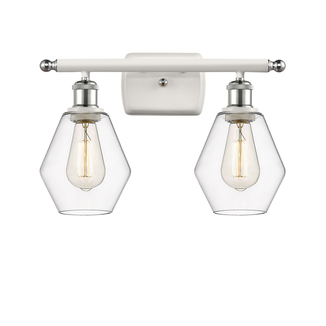 Innovations Ballston 516-2W-WPC-G652-6 Bath Vanity Light 16 in. wide - White and Polished Chrome