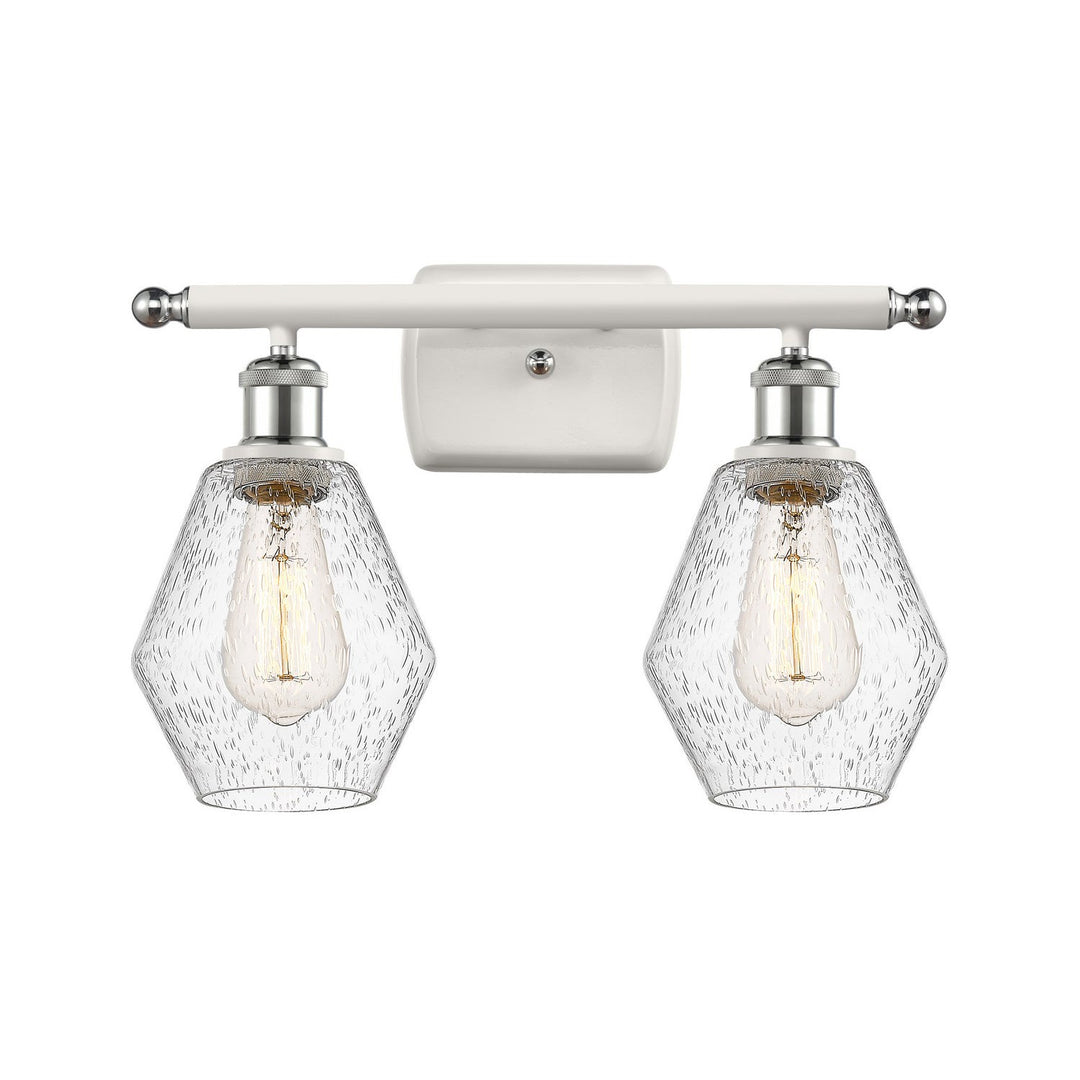 Innovations Ballston 516-2W-WPC-G654-6-LED Bath Vanity Light 16 in. wide - White and Polished Chrome