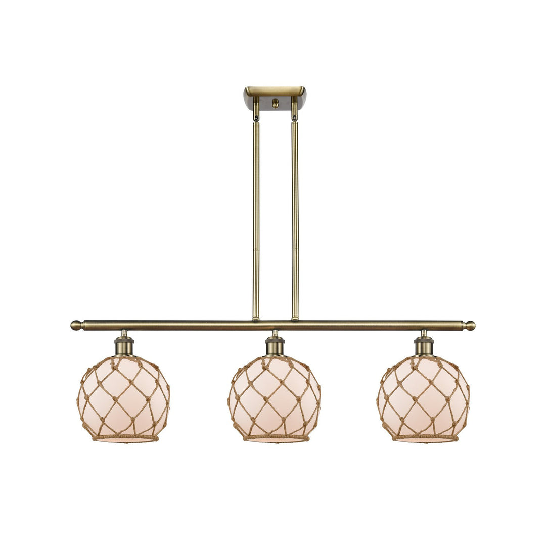 Innovations Ballston 516-3I-AB-G121-8RB Pendant Light - Antique Brass