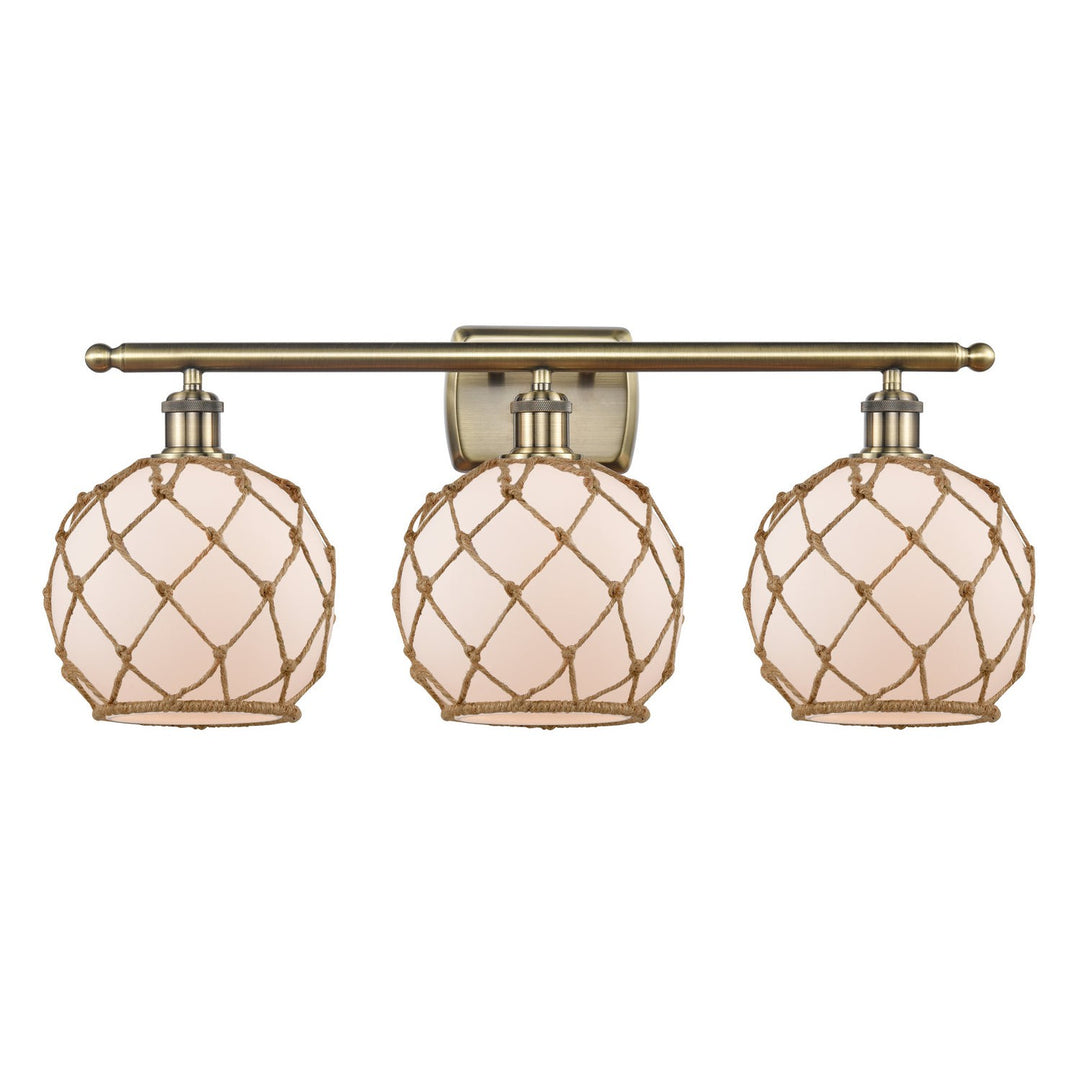 Innovations Ballston 516-3W-AB-G121-8RB Bath Vanity Light 26 in. wide - Antique Brass