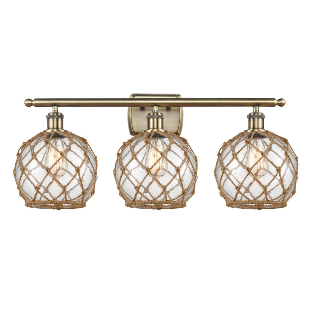 Innovations Ballston 516-3W-AB-G122-8RB Bath Vanity Light 26 in. wide - Antique Brass