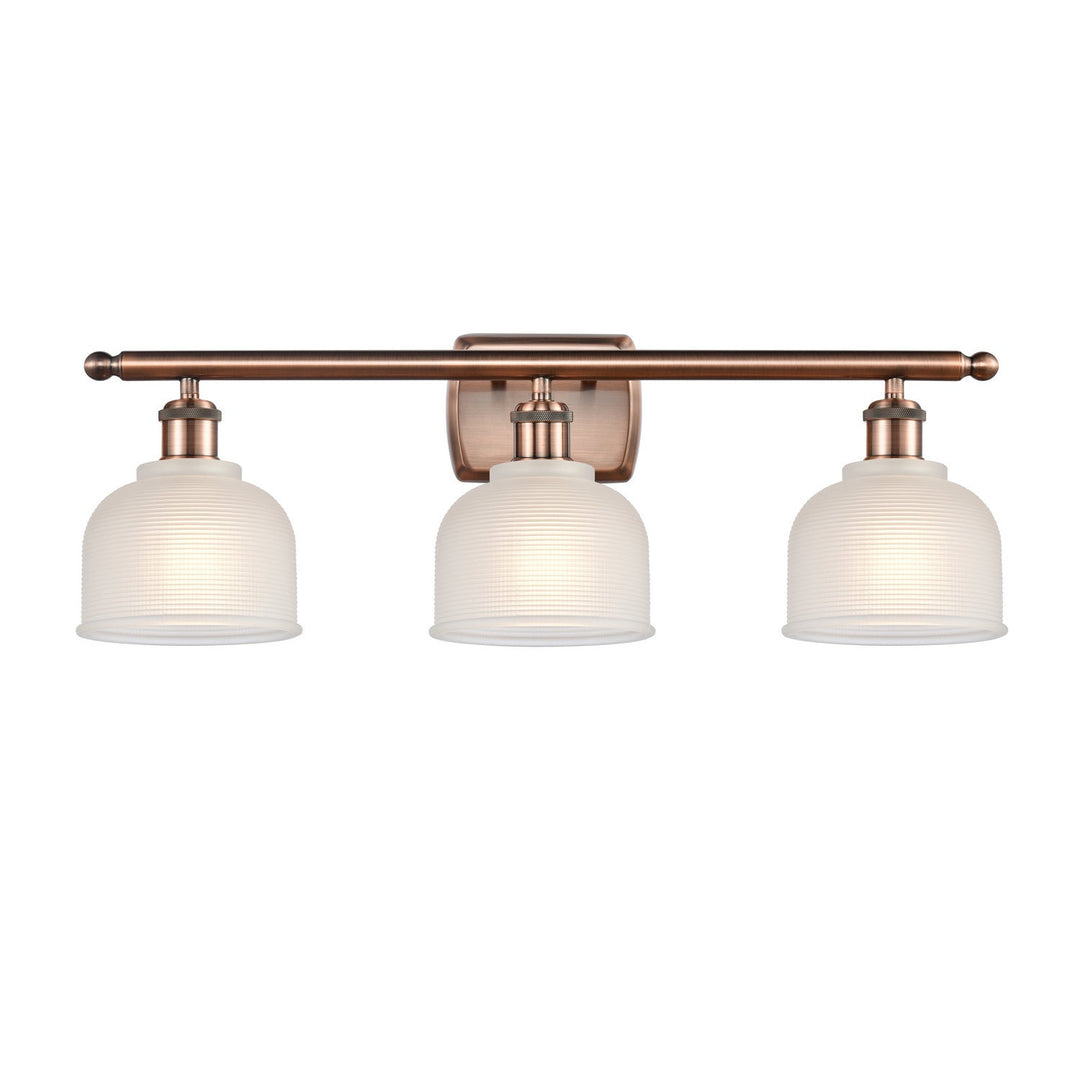 Innovations Ballston 516-3W-AC-G411 Bath Vanity Light 26 in. wide - Antique Copper