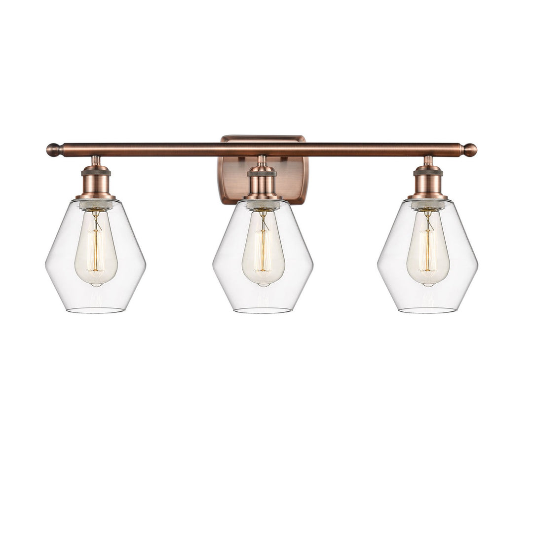Innovations Ballston 516-3W-AC-G652-6-LED Bath Vanity Light 26 in. wide - Antique Copper