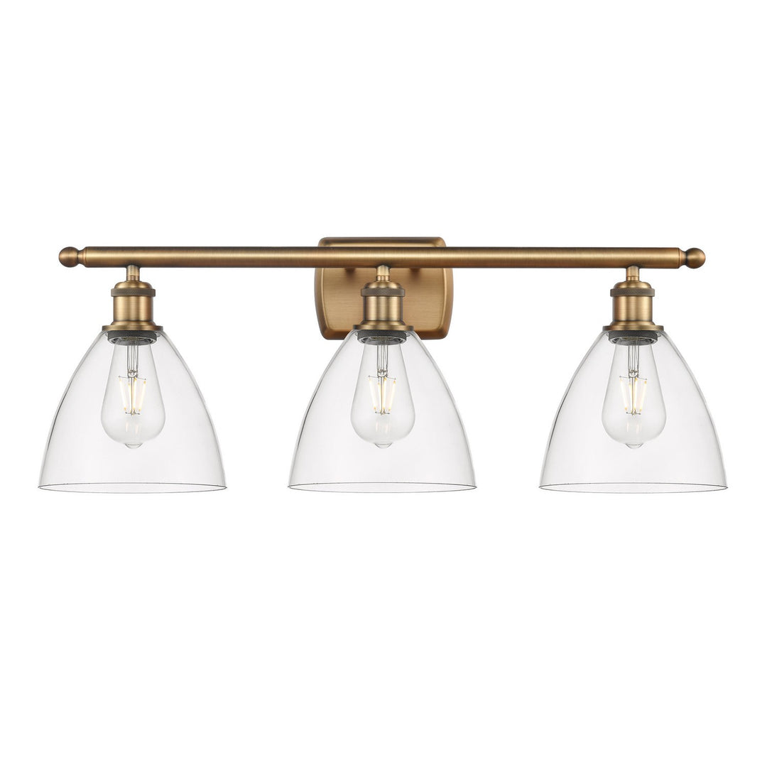 Innovations Ballston 516-3W-BB-GBD-752 Bath Vanity Light 28 in. wide - Brushed Brass