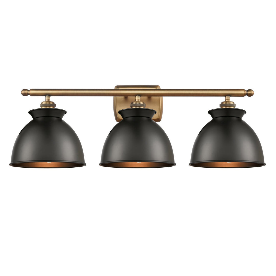 Innovations Ballston 516-3W-BB-M14-BK Bath Vanity Light 28 in. wide - Brushed Brass