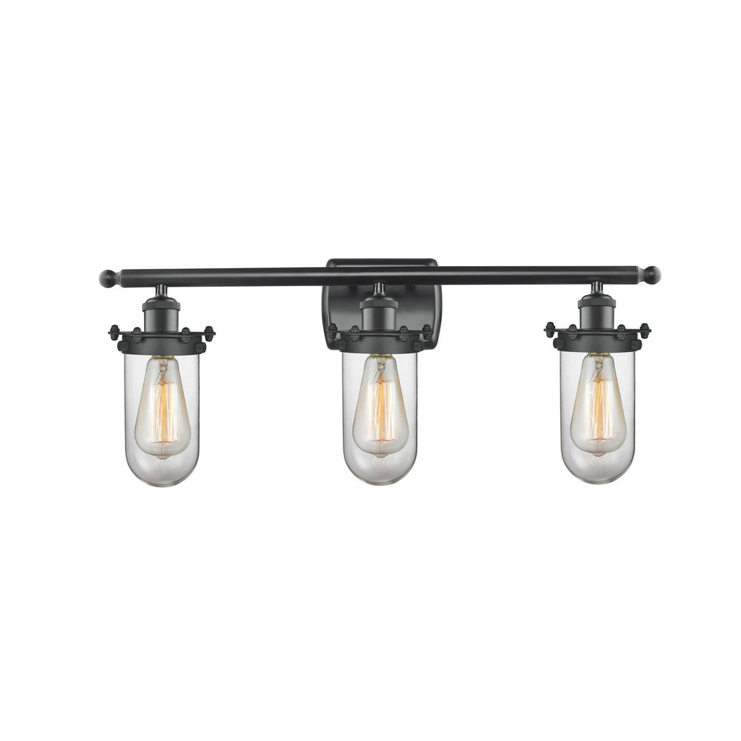 Innovations Austere 516-3W-BK-CE231-CL-LED Bath Vanity Light 26 in. wide - Matte Black