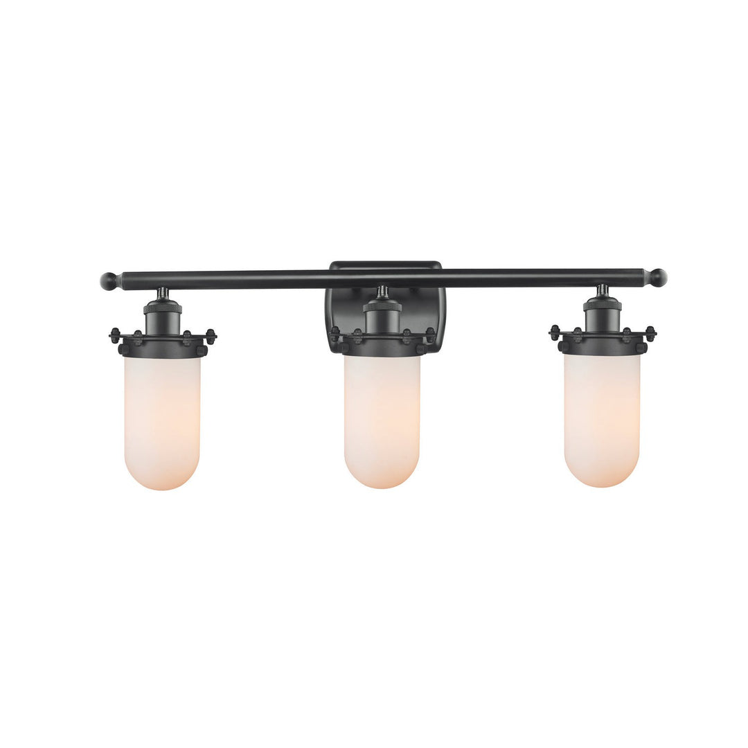 Innovations Austere 516-3W-BK-CE231-W Bath Vanity Light 26 in. wide - Matte Black