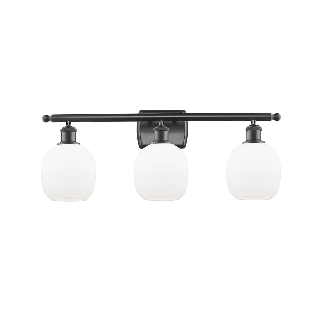 Innovations Ballston 516-3W-BK-G101 Bath Vanity Light 26 in. wide - Matte Black
