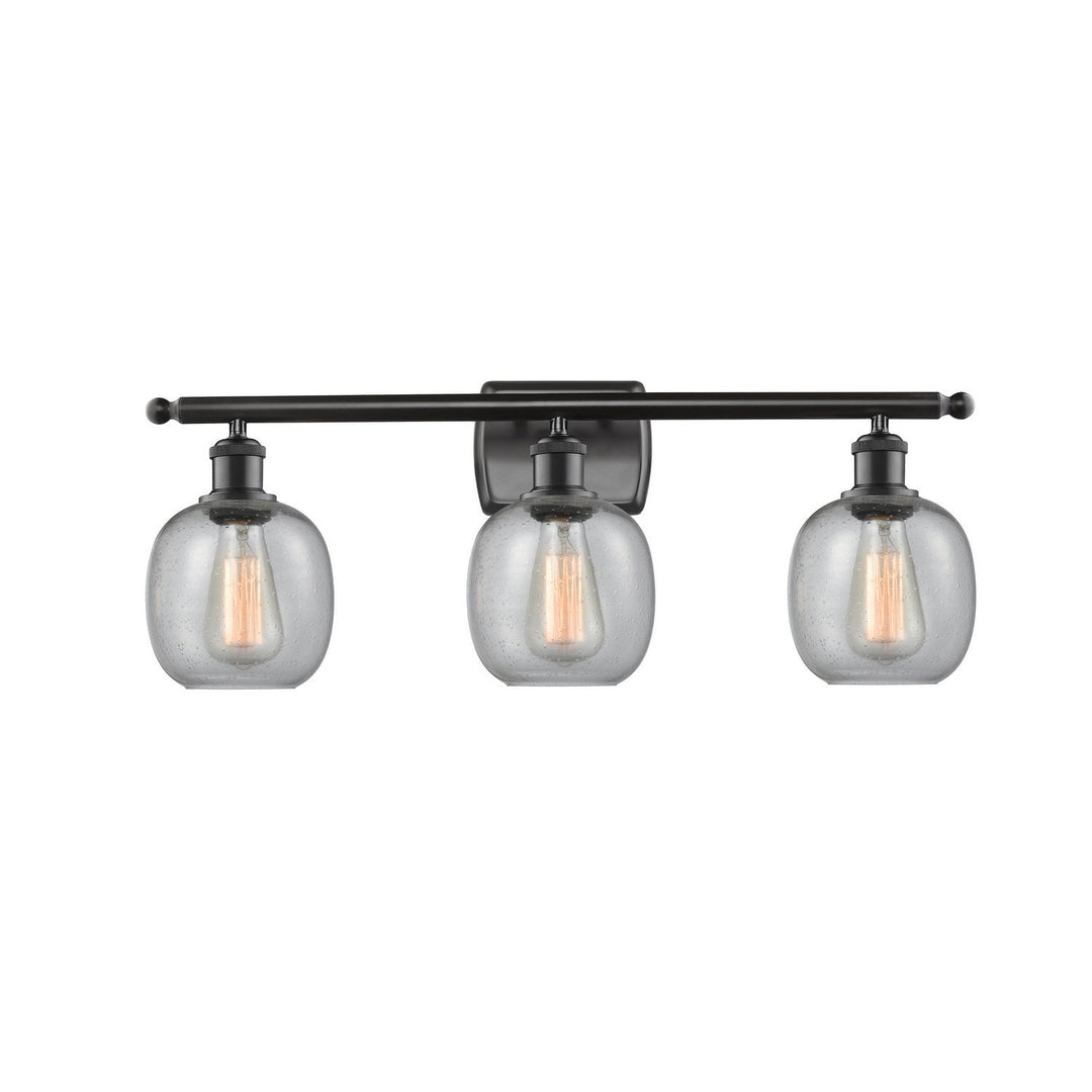 Innovations Ballston 516-3W-BK-G104-LED Bath Vanity Light 26 in. wide - Matte Black