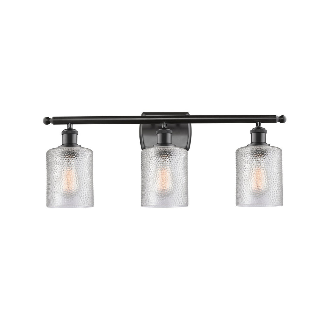 Innovations Ballston 516-3W-BK-G112 Bath Vanity Light 26 in. wide - Matte Black