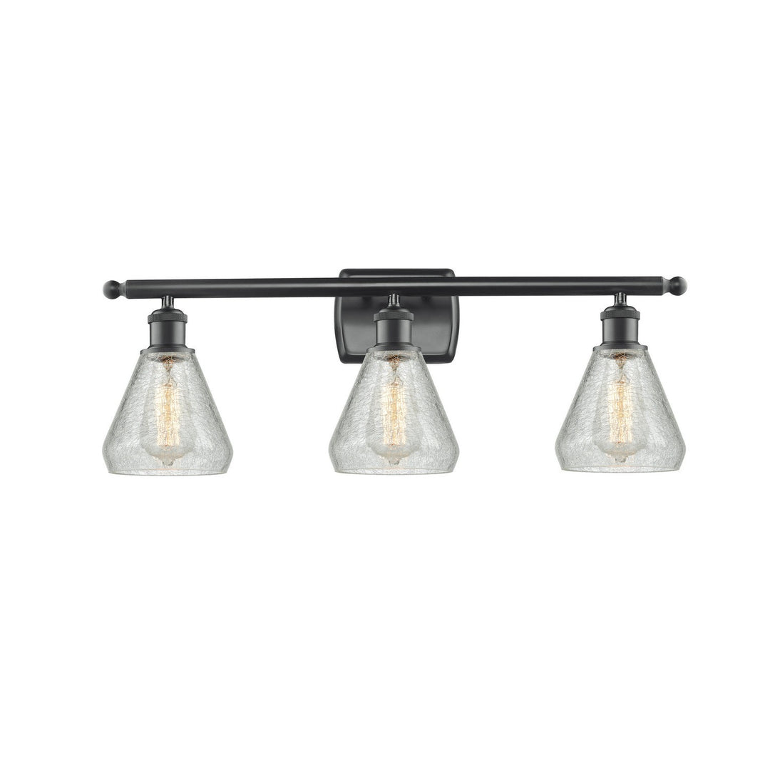 Innovations Ballston 516-3W-BK-G275-LED Bath Vanity Light 26 in. wide - Matte Black
