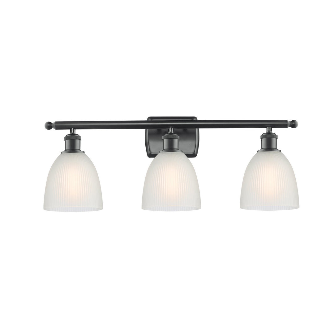 Innovations Ballston 516-3W-BK-G381-LED Bath Vanity Light 26 in. wide - Matte Black