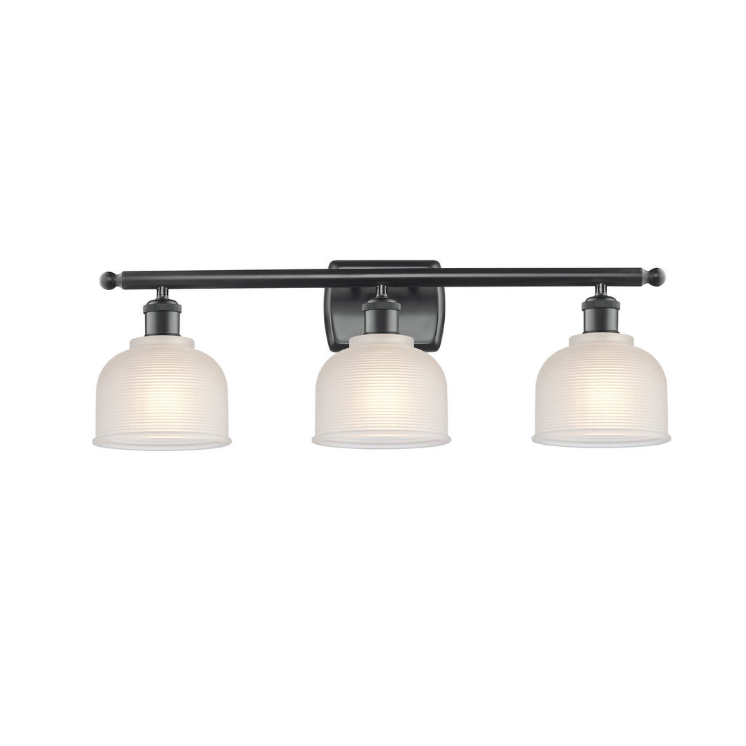 Innovations Ballston 516-3W-BK-G411 Bath Vanity Light 26 in. wide - Matte Black