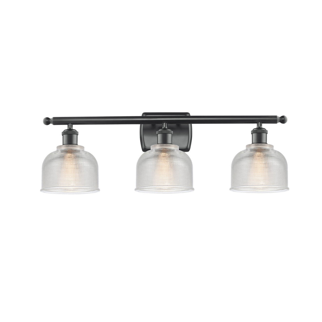 Innovations Ballston 516-3W-BK-G412-LED Bath Vanity Light 26 in. wide - Matte Black