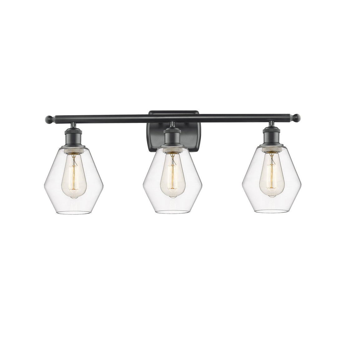 Innovations Ballston 516-3W-BK-G652-6 Bath Vanity Light 26 in. wide - Matte Black