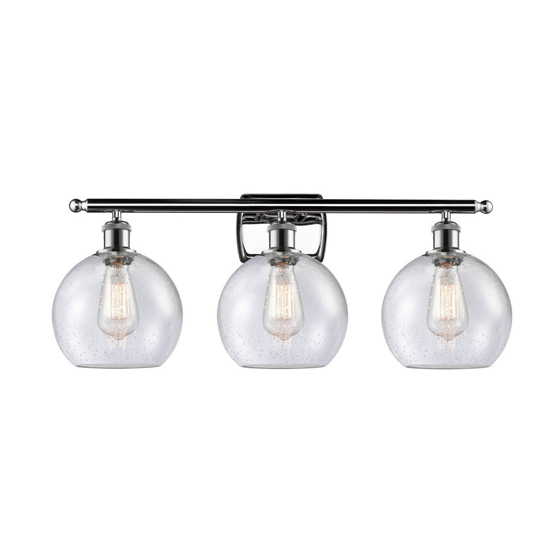 Innovations Ballston 516-3W-PC-G124-8-LED Bath Vanity Light 26 in. wide - Polished Chrome