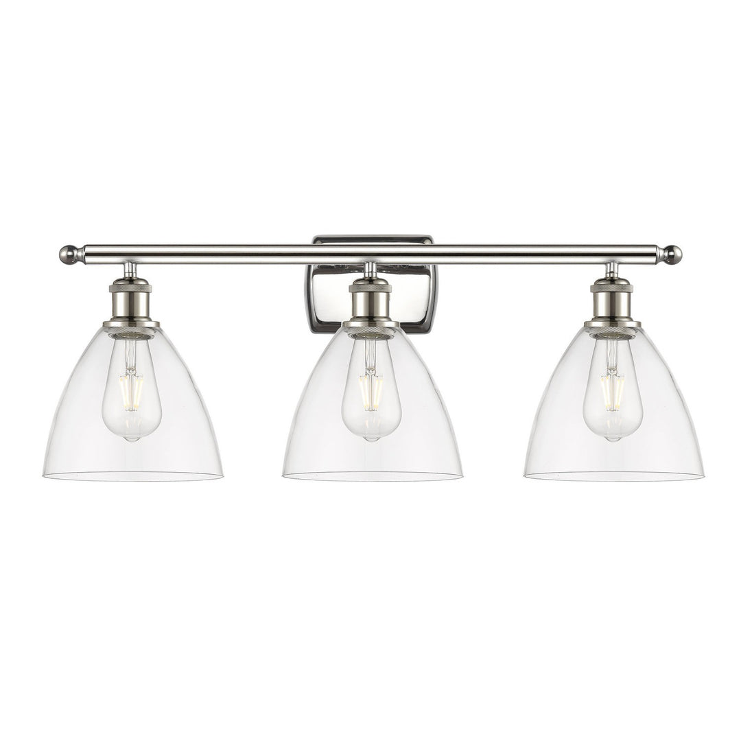 Innovations Ballston 516-3W-PN-GBD-752-LED Bath Vanity Light 28 in. wide - Polished Nickel