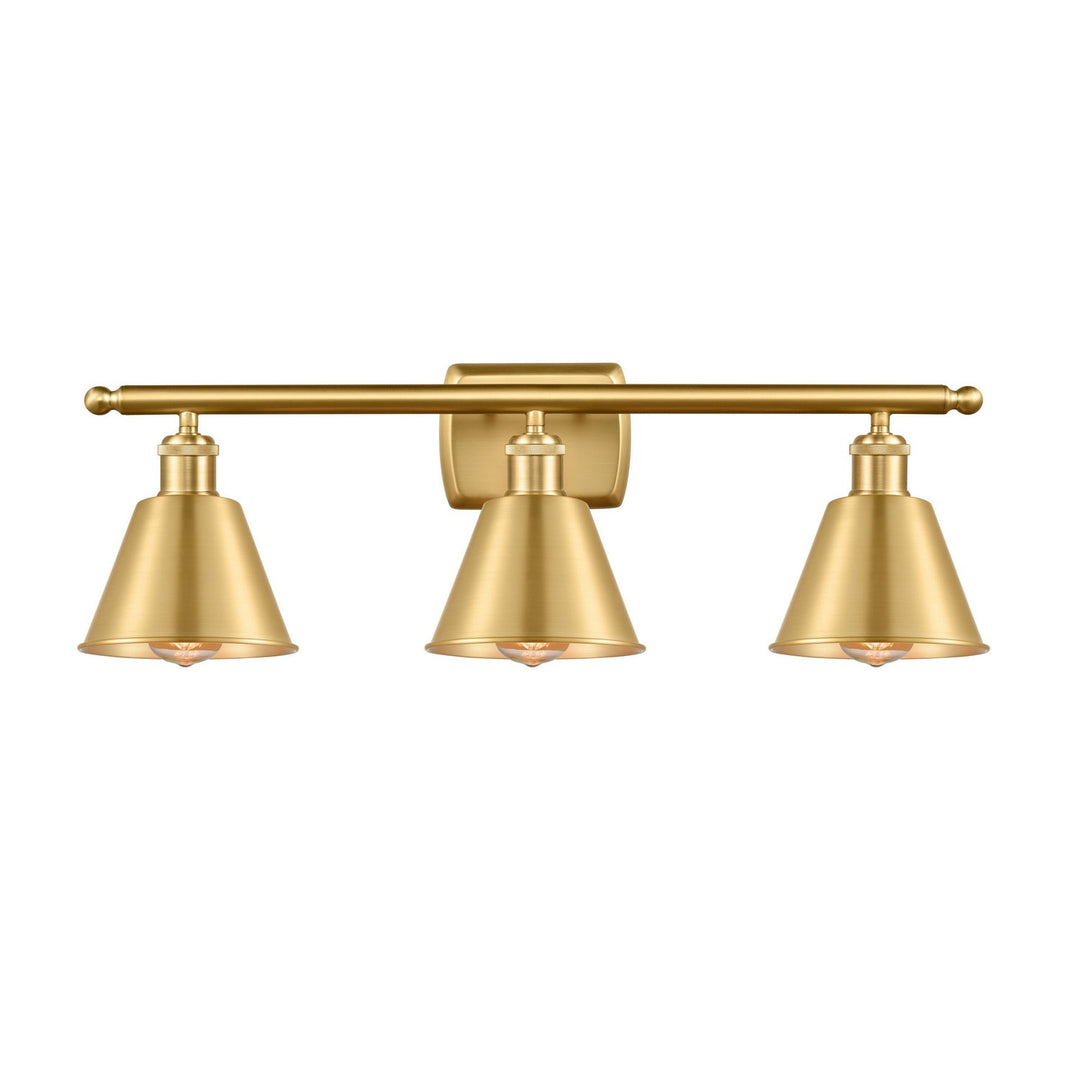 Innovations Ballston 516-3W-SG-MBC-8-SG Bath Vanity Light 28 in. wide - Satin Gold