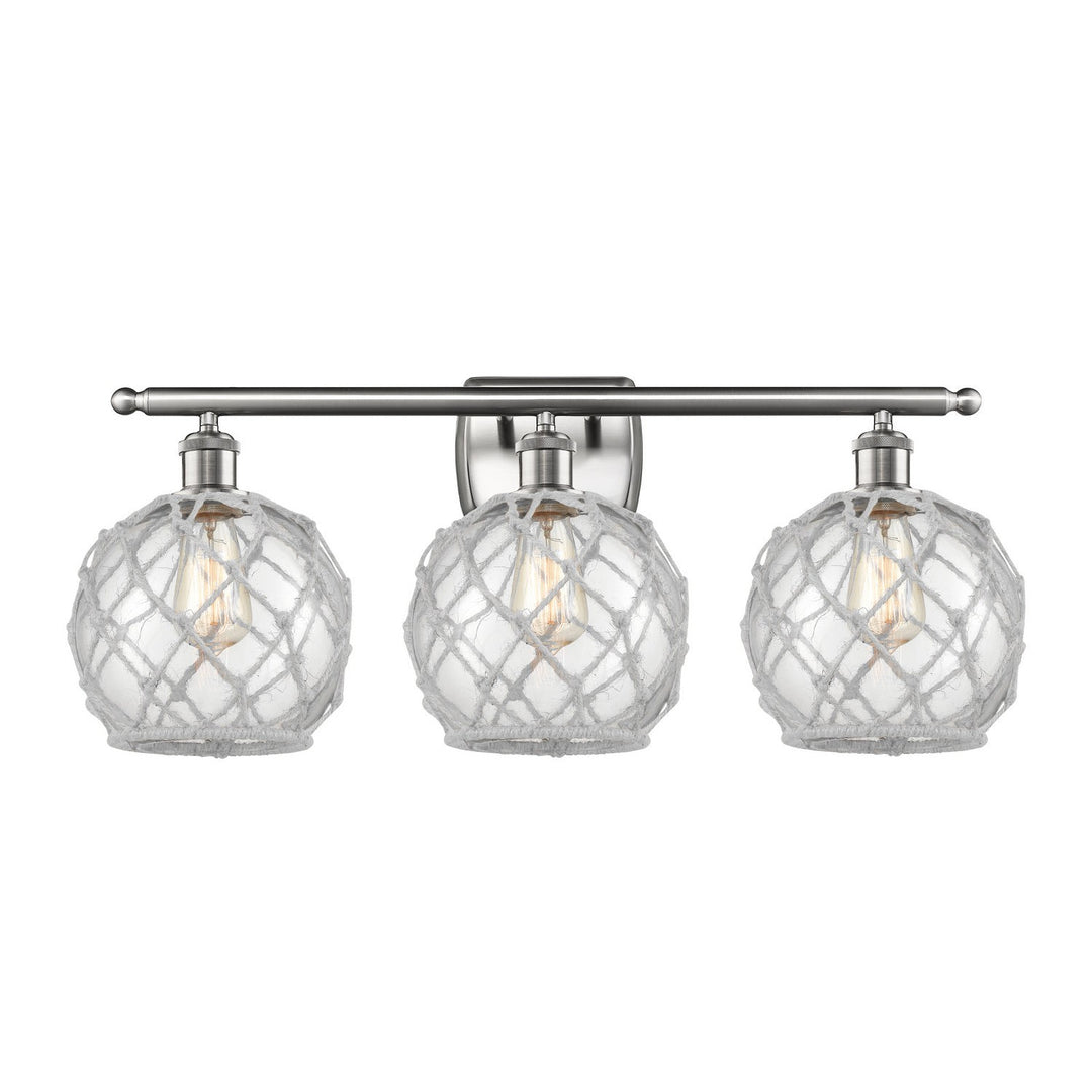 Innovations Ballston 516-3W-SN-G122-8RW Bath Vanity Light 26 in. wide - Brushed Satin Nickel