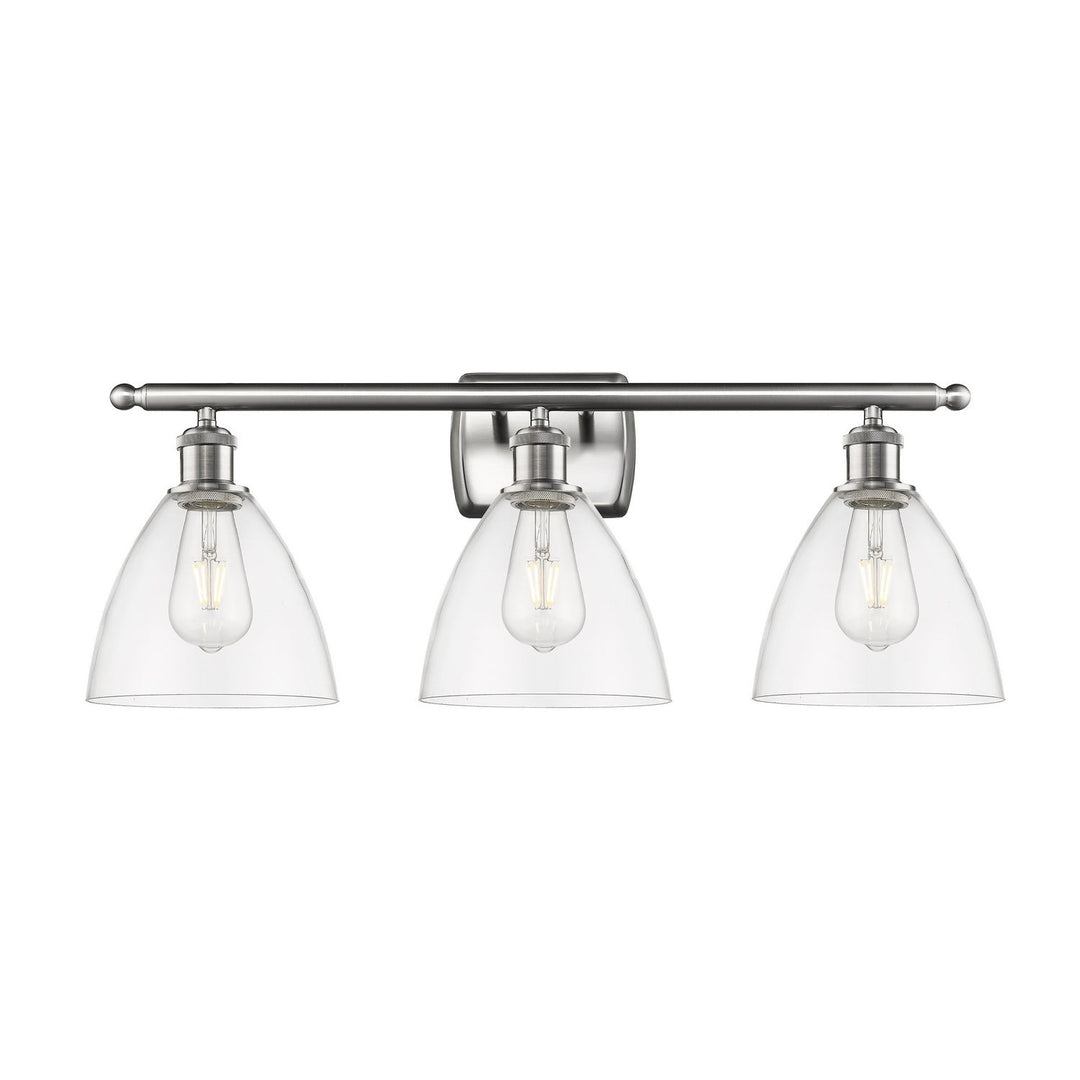Innovations Ballston 516-3W-SN-GBD-752-LED Bath Vanity Light 28 in. wide - Brushed Satin Nickel