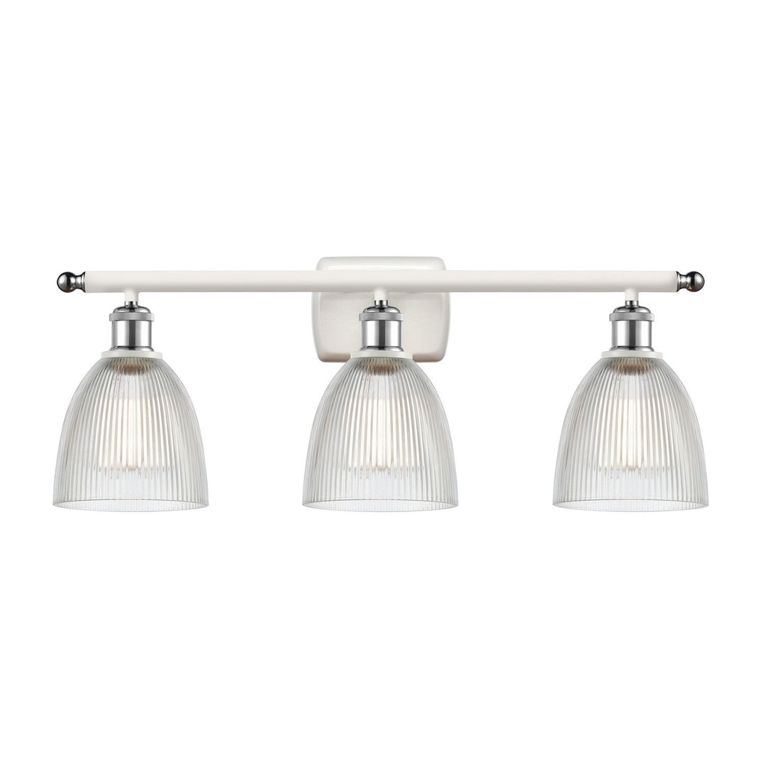 Innovations Ballston 516-3W-WPC-G382-LED Bath Vanity Light 26 in. wide - White and Polished Chrome