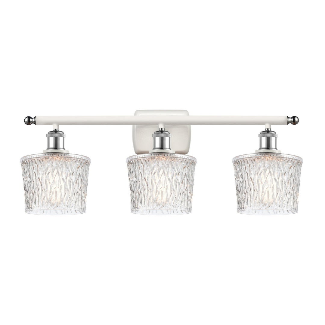 Innovations Ballston 516-3W-WPC-G402 Bath Vanity Light 26 in. wide - White and Polished Chrome
