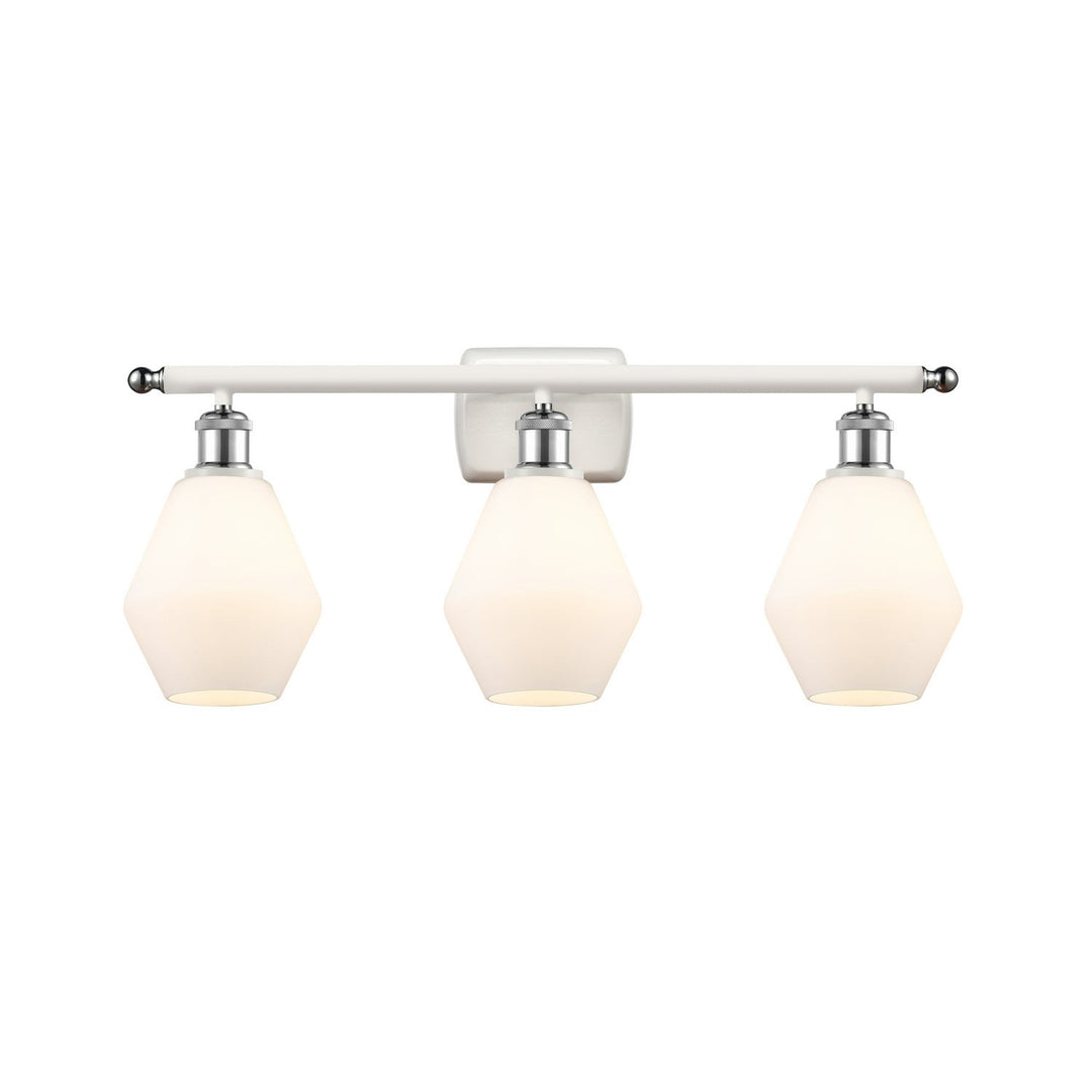 Innovations Ballston 516-3W-WPC-G651-6-LED Bath Vanity Light 26 in. wide - White and Polished Chrome
