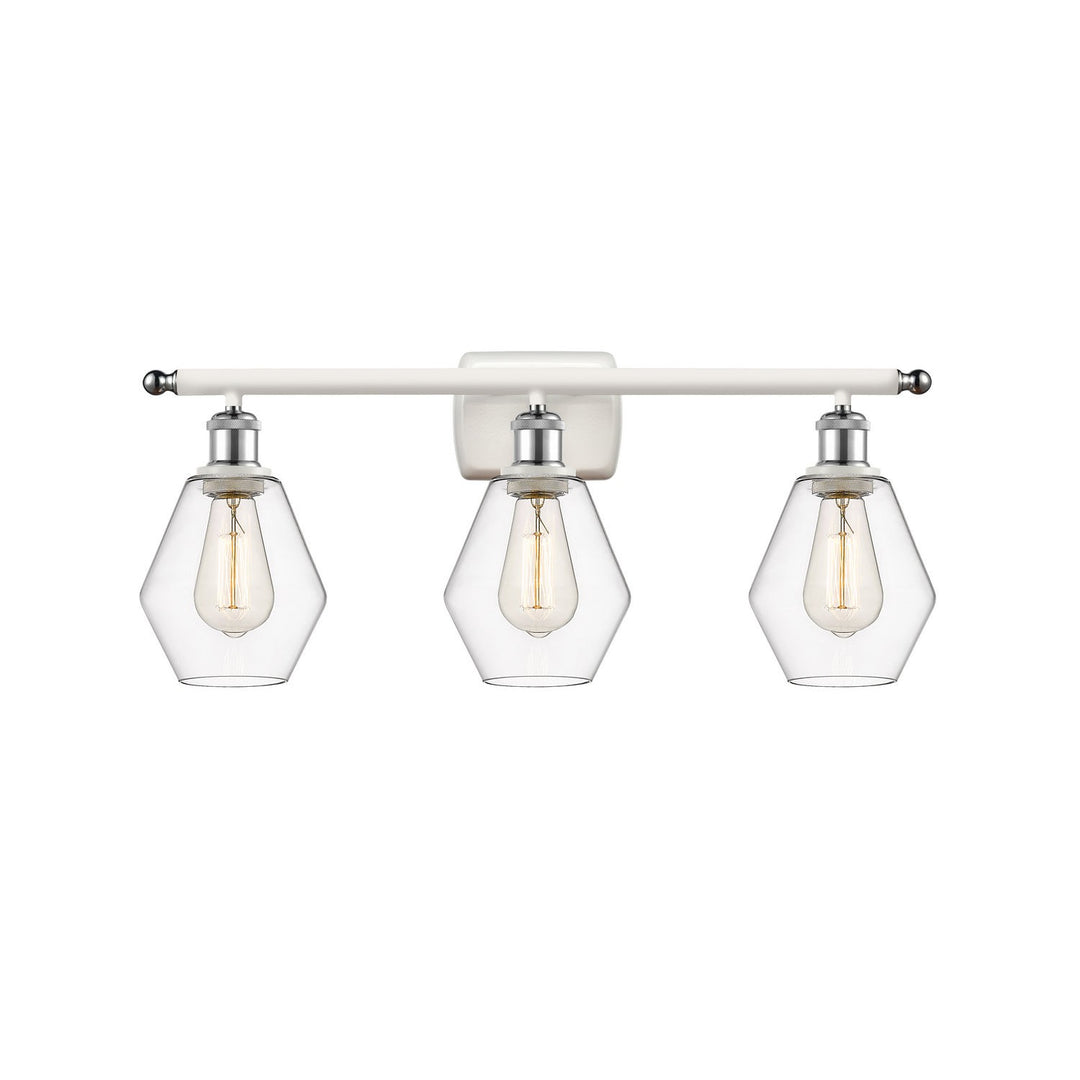 Innovations Ballston 516-3W-WPC-G652-6 Bath Vanity Light 26 in. wide - White and Polished Chrome