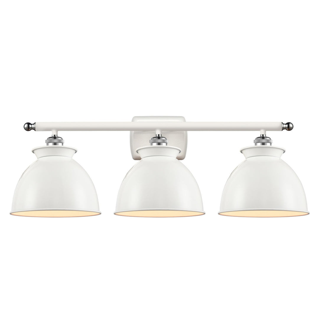 Innovations Ballston 516-3W-WPC-M14-WPC-LED Bath Vanity Light 28 in. wide - White and Polished Chrome