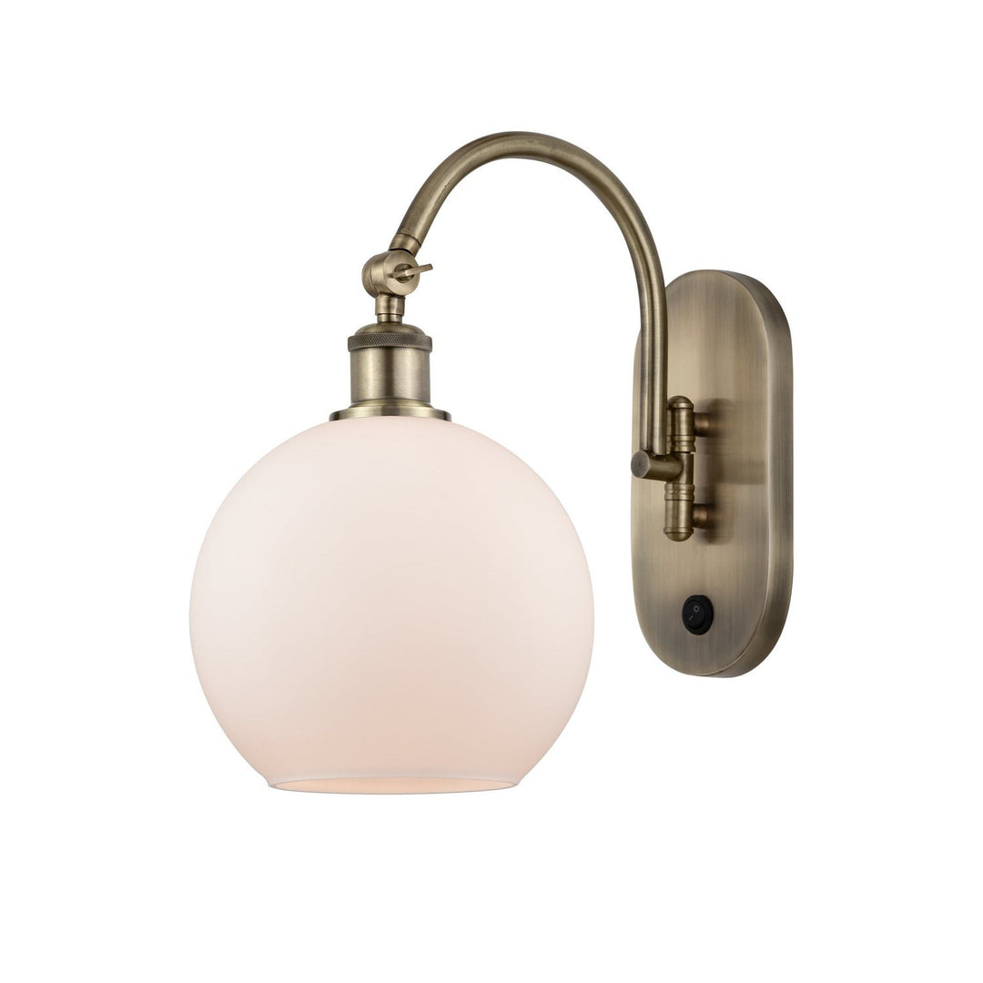 Innovations Ballston 518-1W-AB-G121-8 Wall Sconce Light - Antique Brass