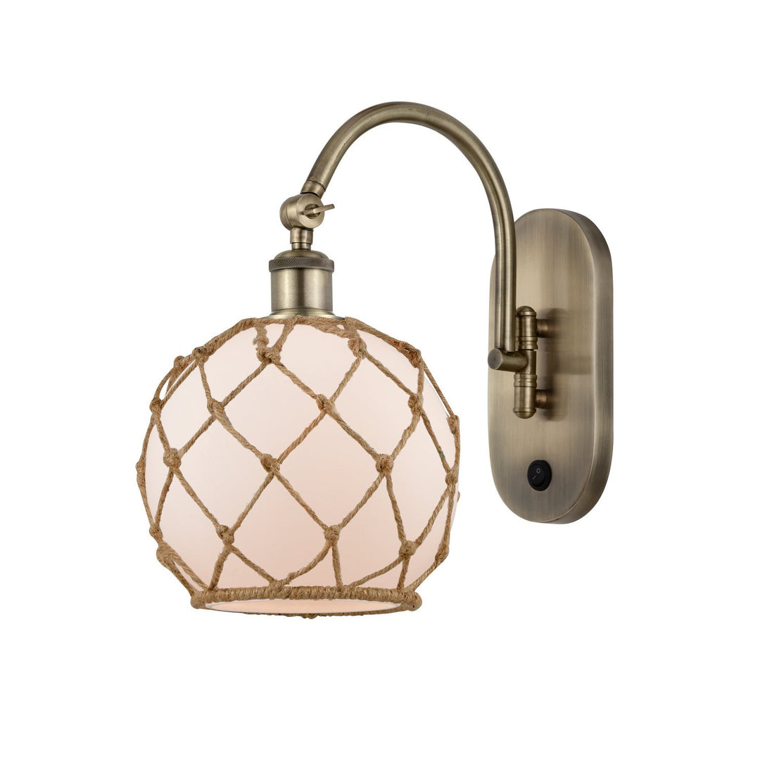 Innovations Ballston 518-1W-AB-G121-8RB-LED Wall Sconce Light - Antique Brass