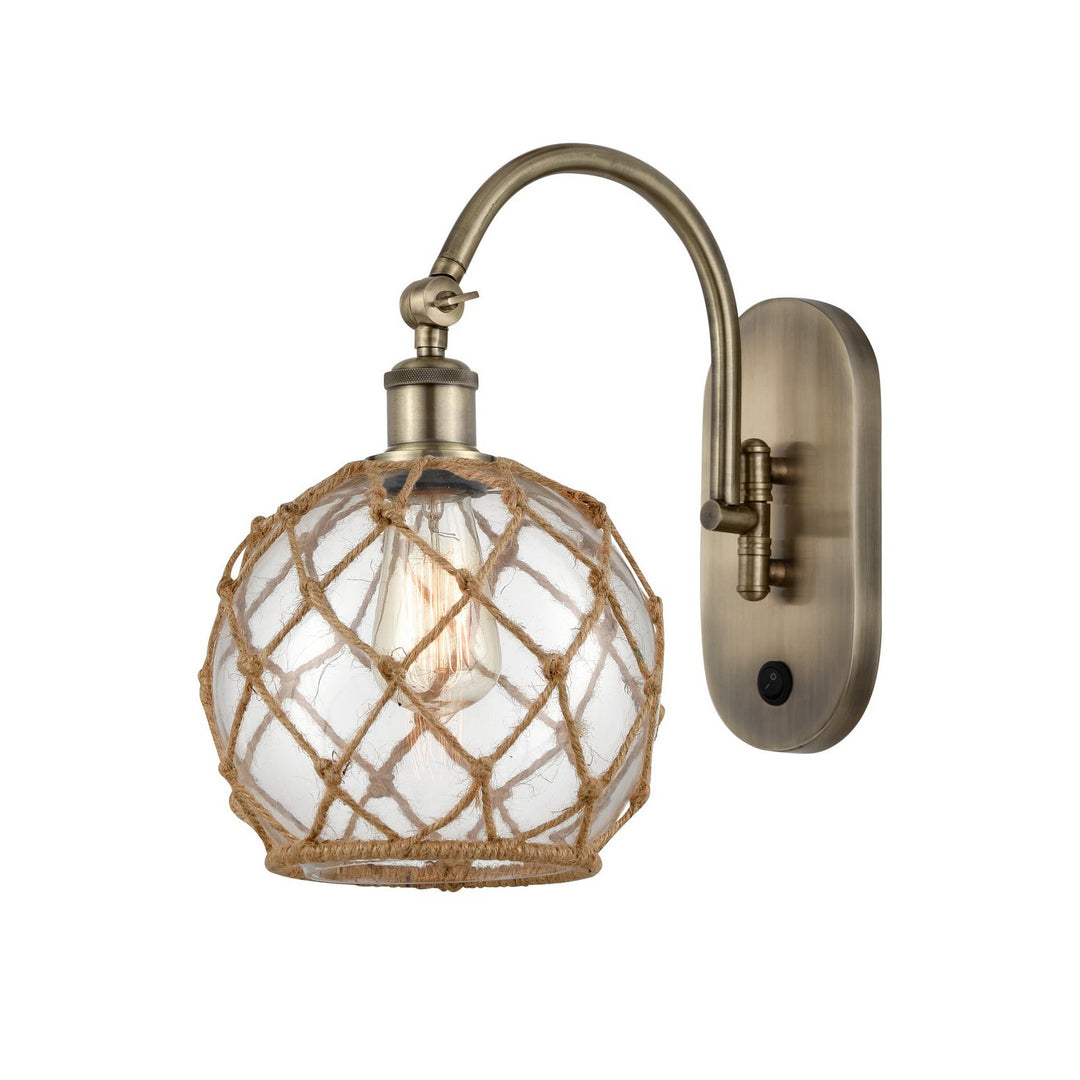 Innovations Ballston 518-1W-AB-G122-8RB-LED Wall Sconce Light - Antique Brass