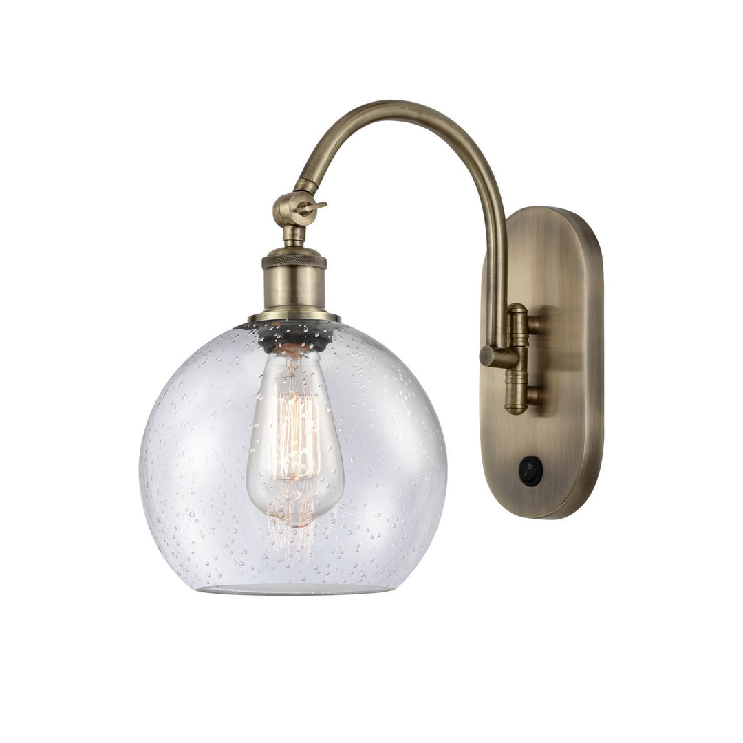 Innovations Ballston 518-1W-AB-G124-8 Wall Sconce Light - Antique Brass