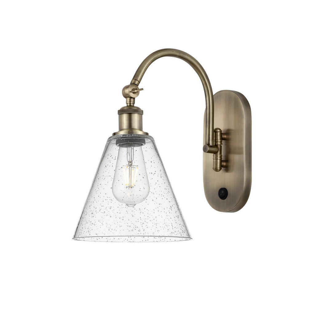 Innovations Ballston 518-1W-AB-GBC-84-LED Wall Sconce Light - Antique Brass