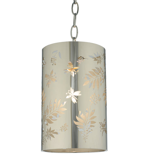 Meyda Tiffany Butterflies & Ferns 126756 Pendant Light - Stainless Steel